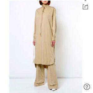Derek Lam Long Sleeve Mandarin Collar Shirtdress With Ties - Neutrals
$1190